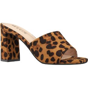 ILLUDE Women’s Block Heel Single Strap Square Toe Heeled Sandal Slip On Mule - Demi - Demi
