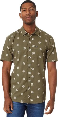 Volcom Men's Scaler Stone Short Sleeve Button Down Shirt in Saudi Arabia