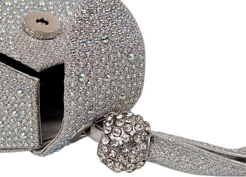 Women Rhinestone Unique Evening Bag Triangle Handbag Wristlet Clutch Purse Wrist Bag in Saudi Arabia