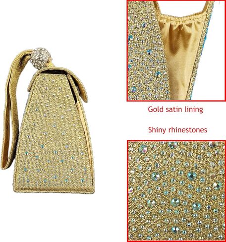 Women Rhinestone Unique Evening Bag Triangle Handbag Wristlet Clutch Purse Wrist Bag in Saudi Arabia