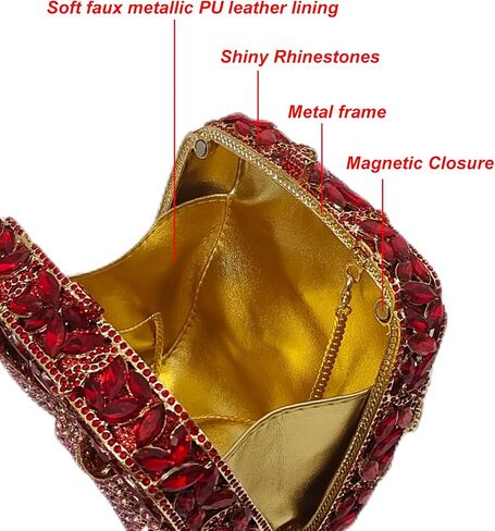 Bowknot لطيف صندوق كريستال مخلب حقيبة سهرة فاخرة المرأة سباركلي حجر الراين حقائب اليد والمحافظ in Kuwait