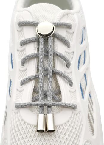 Ahoper Metal Lock - No Tie Shoe Laces for adults, Elastic Shoelaces for sneakers, tieless for kids, Shoe strings, 3 Pairs in Saudi Arabia