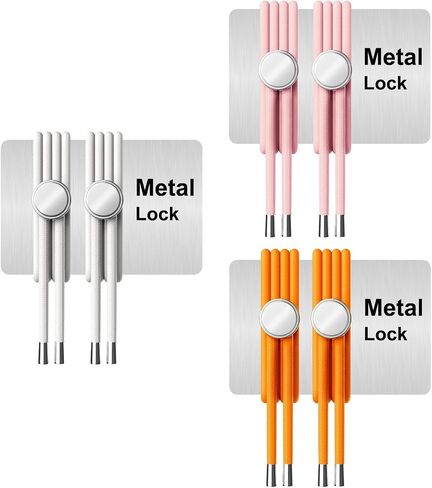 Ahoper Metal Lock - No Tie Shoe Laces for adults, Elastic Shoelaces for sneakers, tieless for kids, Shoe strings, 3 Pairs in Saudi Arabia