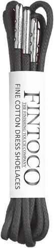 FINTOCO Round Waxed Dress Shoe laces with Metal Tips in Saudi Arabia