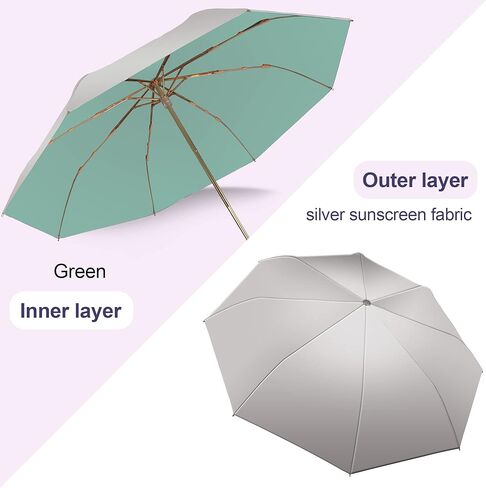 WANLIAN UV umbrella protection sun,sun umbrella uv protection,Compact UV Umbrella for Sun and Rain,Lightweight & Portable,Windproof Parasol Umbrella UV Protection for Women and Men in Saudi Arabia