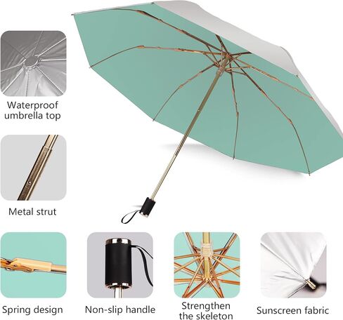WANLIAN UV umbrella protection sun,sun umbrella uv protection,Compact UV Umbrella for Sun and Rain,Lightweight & Portable,Windproof Parasol Umbrella UV Protection for Women and Men in Saudi Arabia