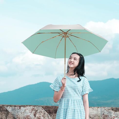 WANLIAN UV umbrella protection sun,sun umbrella uv protection,Compact UV Umbrella for Sun and Rain,Lightweight & Portable,Windproof Parasol Umbrella UV Protection for Women and Men in Saudi Arabia