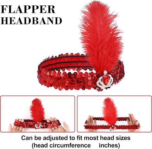 Nobgum 9 PCS 1920s Gatsby Costumes Accessories for Women, Roaring 20s Costume Flapper Accessories for 1920s Party in Kuwait