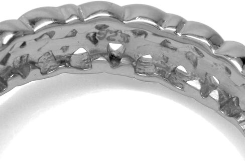 Silvershake 7mm Trillion Shape 925 Sterling Silver Triquetra Celtic Knot Eternity Ring in Kuwait