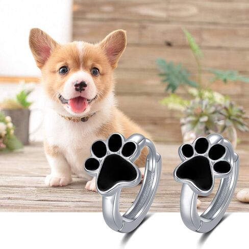 اقراط على شكل مخلب للنساء من الفضة الاسترليني عيار 925، اقراط حلقية مضادة للحساسية للبنات والكلاب والقطط، هدايا مجوهرات للاذن الحساسة للاطفال والمراهقين in Kuwait