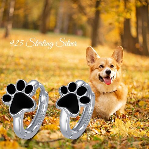 اقراط على شكل مخلب للنساء من الفضة الاسترليني عيار 925، اقراط حلقية مضادة للحساسية للبنات والكلاب والقطط، هدايا مجوهرات للاذن الحساسة للاطفال والمراهقين in Kuwait