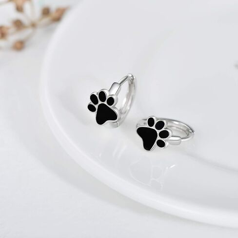 اقراط على شكل مخلب للنساء من الفضة الاسترليني عيار 925، اقراط حلقية مضادة للحساسية للبنات والكلاب والقطط، هدايا مجوهرات للاذن الحساسة للاطفال والمراهقين in Kuwait