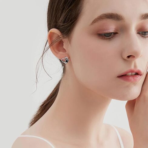 Paw Print Earrings 925 Sterling Silver Cat Claw Earrings Hypoallergenic Hoop Earrings Jewelry Gifts for Women Girl, Sterling Silver, No Gemstone in Kuwait