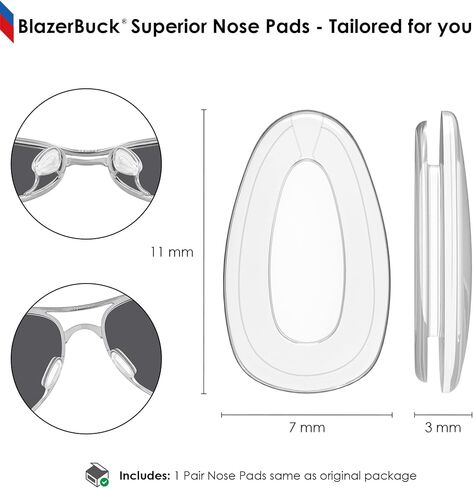 BLAZERBUCK Clear Replacement Nose Piece Nose Pads for Oakley Crosshair New 2012 | Crosshair 2015 Sunglass in Saudi Arabia