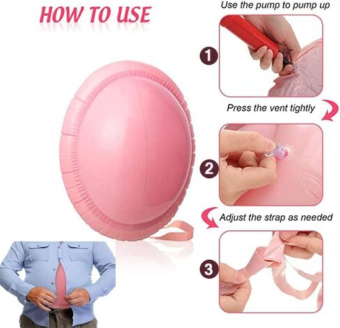 بيتيت مانون بطن سانتا كلوز كبير قابل للنفخ بتصميم سانتا كلوز للكريسماس، بطن وهمي قابل للنفخ لحشو البطن للكريسماس، بدلة دهون كوسبلاي in Kuwait