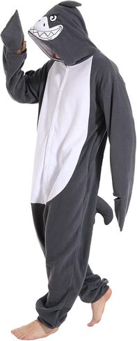Focupaja Adult Shark Onesie Pajamas Animal Cosplay Costumes Cartoon Sleepwear One piece Homewear Women Men in Saudi Arabia