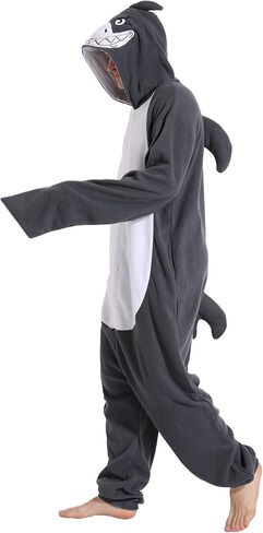 Focupaja Adult Shark Onesie Pajamas Animal Cosplay Costumes Cartoon Sleepwear One piece Homewear Women Men in Saudi Arabia