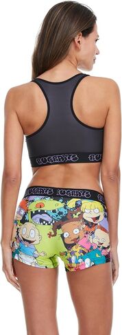 مجموعة ملابس داخلية نسائية من COCO BRANDS Rugrats حمالة صدر رياضية وملابس داخلية بوكسر مع ظهر Racerback ومنصات قابلة للإزالة in Kuwait