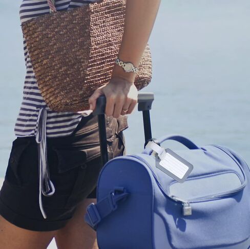 3 قطع علامات الأمتعة، بطاقة هوية السفر حقيبة الأمتعة بقعة بسرعة (أسود، رمادي، بني) in Kuwait