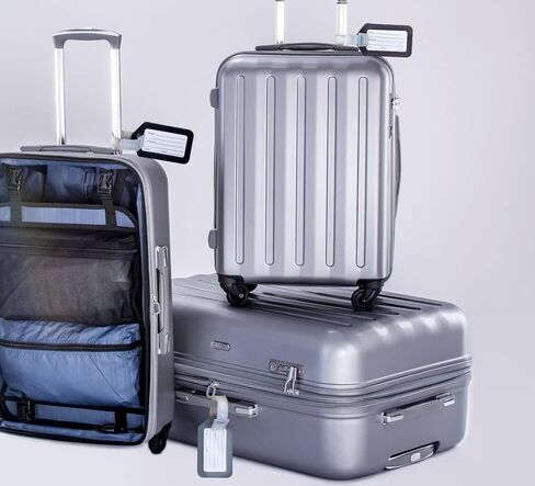 3 قطع علامات الأمتعة، بطاقة هوية السفر حقيبة الأمتعة بقعة بسرعة (أسود، رمادي، بني) in Kuwait