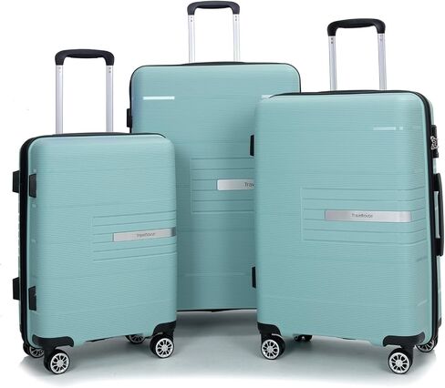 Tripcomp Luggage 3 Piece Sets Suitcase Set with Double Spinner Wheels, Lightweight Carry On Hardside Travel Luggage with TSA Lock, (20/24/28) (Light Green) in Saudi Arabia
