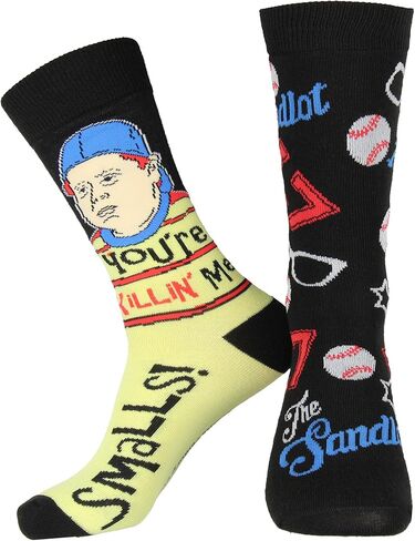 Hypnotic Hats The Sandlot Movie You're Killing Me Smalls Ham Adult Crew Socks 2 Pair, Multi, One Size, Multi, One size in Kuwait