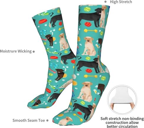 AOTOSE Labrador Retriever Toys Dog Dogs Dog Black Lab Yellow Lab Chocolate Lab Dog Dog Desig Men's Athletic Ankle Socks Cushion Running Socks for Men&Women Cotton Socks Crew Socks, Yellow,chocolate, in Kuwait