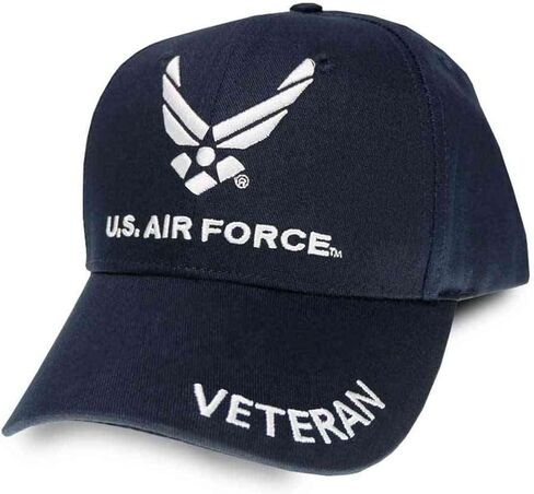 VetFriends.com US Air Force Veteran Baseball Hat with Embroidered Air Force Wings Logo - Officially Licensed Blue in Saudi Arabia