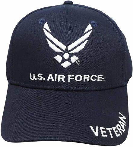 VetFriends.com US Air Force Veteran Baseball Hat with Embroidered Air Force Wings Logo - Officially Licensed Blue in Saudi Arabia