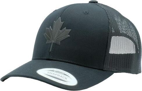 TP THE PRIDE Canada Hat Premium 3D Patch Trucker Hat, Snapback Cap Handmade in USA with Imported Goods (CA6606BK-BlackMaple) in Saudi Arabia