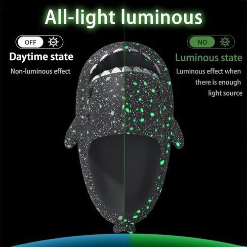 شبشب Cysincos Shark الشرائح الأصلية المضيئة الإسفنجية السحابية المضادة للانزلاق شباشب القرش المنزلية أحذية حمام الشاطئ صنادل الشرائح in Kuwait