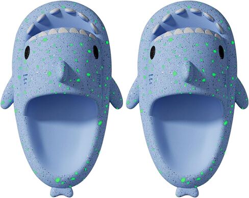 شبشب Cysincos Shark الشرائح الأصلية المضيئة الإسفنجية السحابية المضادة للانزلاق شباشب القرش المنزلية أحذية حمام الشاطئ صنادل الشرائح in Kuwait