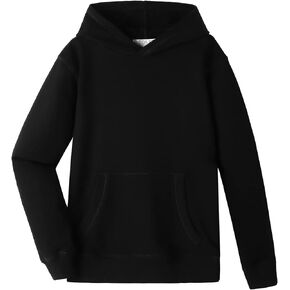 Boys Girls Hoodies Hooded Sweatshirts Classic Solid Sport Pullover Top Lightweight Series Plush Cotton for 5-12 Years