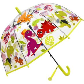 Chesoon Kids Rain Umbrella Clear Bubble Dome for Boys Girls with Easy Grip Handle 8 Ribs Windproof Umbrella