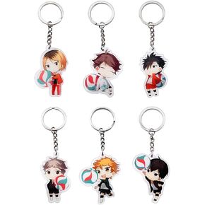 سلاسل مفاتيح من هايكيو، 6 قطع من سلاسل مفاتيح انيمي لطيفة للاطفال والبنات والاولاد، هدايا عيد الميلاد، 6 قطع، 6 قطع (عبوة من قطعة واحدة), عبوة من 6 قطع. in Kuwait