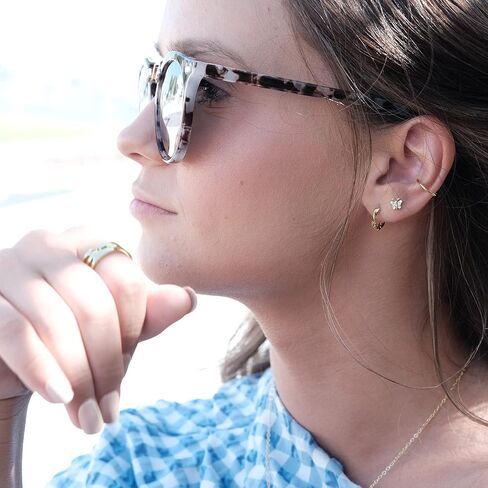 صغيرة تشيكوسلوفاكيا Huggies | أقراط صغيرة من الفضة الإسترليني عيار 925 | أقراط هوجي هوب الغضروف من الفضة الاسترليني in Kuwait