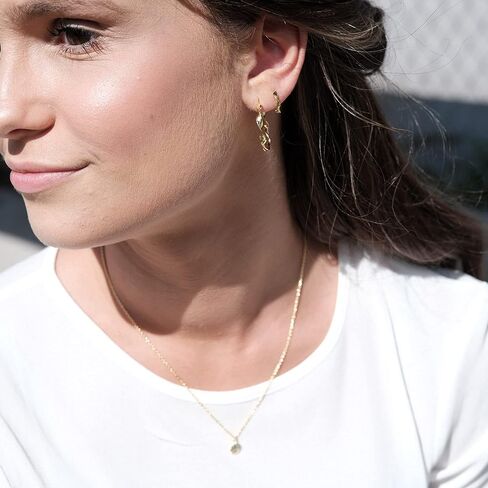 صغيرة تشيكوسلوفاكيا Huggies | أقراط صغيرة من الفضة الإسترليني عيار 925 | أقراط هوجي هوب الغضروف من الفضة الاسترليني in Kuwait