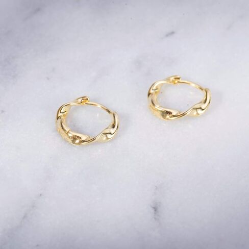 صغيرة تشيكوسلوفاكيا Huggies | أقراط صغيرة من الفضة الإسترليني عيار 925 | أقراط هوجي هوب الغضروف من الفضة الاسترليني in Kuwait