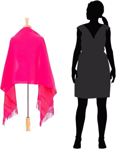 NOVICA Artisan Handmade Zapotec Cotton Rebozo Shawl Unique Hot Pink Patterned Handwoven Mexico 'Hot Pink Zapotec Treasures' in Kuwait