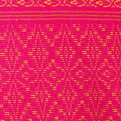 NOVICA Artisan Handmade Zapotec Cotton Rebozo Shawl Unique Hot Pink Patterned Handwoven Mexico 'Hot Pink Zapotec Treasures' in Kuwait