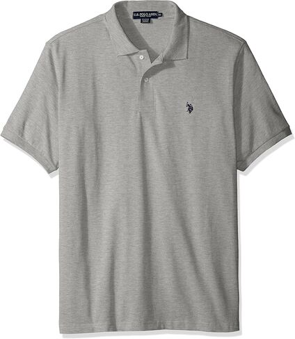 U.S. Polo Assn. Men's Classic Polo Shirt, Heath Light Grey - New, L in Saudi Arabia