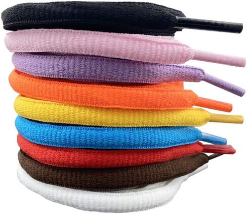 GxxBxx 9 أزواج من أربطة الأحذية الرياضية نصف المستديرة لأحذية كرة السلة/الأحذية الرياضية/الأحذية الطويلة/الأحذية الكاجوال in Kuwait