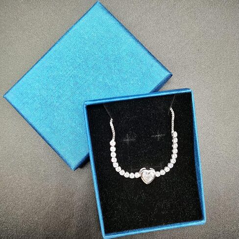 سوار تنس على شكل قلب من Reyife CZ للنساء، قابل للتعديل 18 قيراط مطلي بالذهب سلسلة بولو أساور بلينغ لوف مجوهرات كلاسيكية هدية جريلز in Kuwait