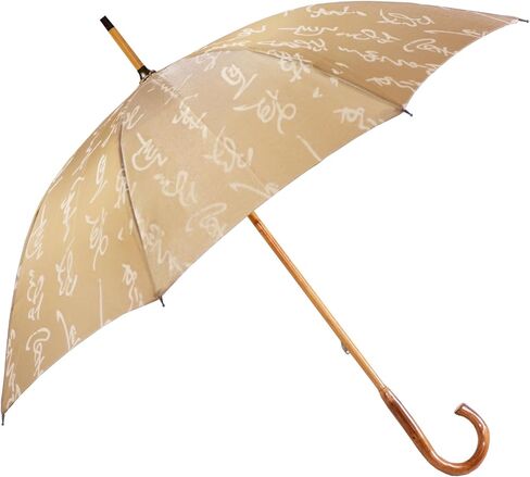 Kung Fu Smith Retro Sun UV Protection Parasol Umbrella for Women, Vintage Anti UV Wooden Hook Handle Rain Umbrella in Saudi Arabia