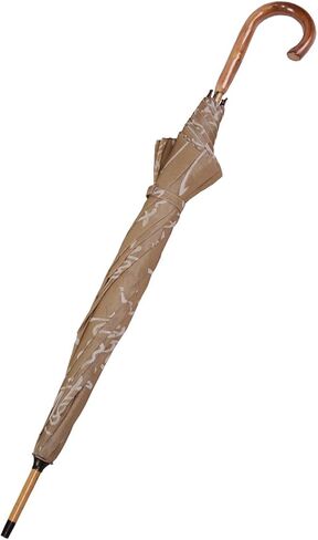 Kung Fu Smith Retro Sun UV Protection Parasol Umbrella for Women, Vintage Anti UV Wooden Hook Handle Rain Umbrella in Saudi Arabia