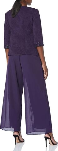 Le Bos Women's Missy 3 Piece Stretch Crinkle Pant Set in Saudi Arabia