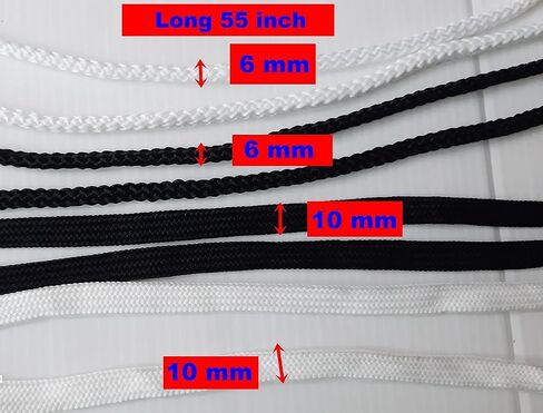 Kocraft Hoodie Drawstring Cords Replacement Clothing Sweatpants Shorts Pants Coats Sneaker Shoe Laces Bags(2 Pcs 6 mm X 55") in Saudi Arabia