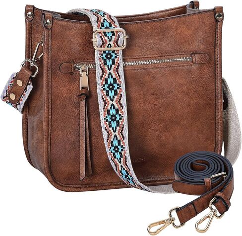 VASCHY Crossbody Bag Purse for Women,Fashion Vegan Leather Hobo Handbag Shoulder Bag Purse with Guitar Strap in Kuwait