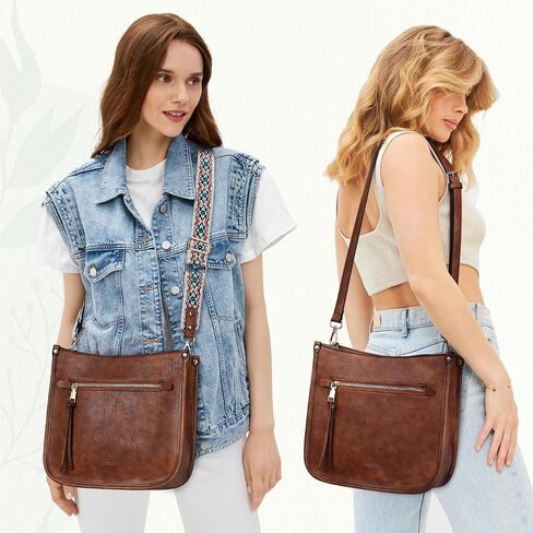 VASCHY Crossbody Bag Purse for Women,Fashion Vegan Leather Hobo Handbag Shoulder Bag Purse with Guitar Strap in Kuwait