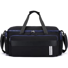 Gym Bag for Men Women Sports Weekender Travel Duffle Bag with Dry Wet Separated Pocket Overnight Bag Carry On Checked Luggage Bag Handbag Shoulder Bag Yoga Bag (Blue) in Kuwait